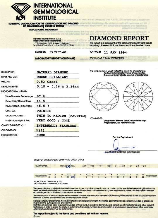Foto 9 - Diamant 0,52 Carat Brillant IGI Lupenrein Weiss, D5957