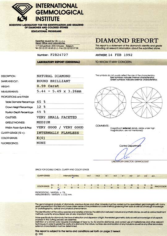 Foto 9 - Diamant 0,59ct Brillant IGI Expertise Lupenrein River E, D6040