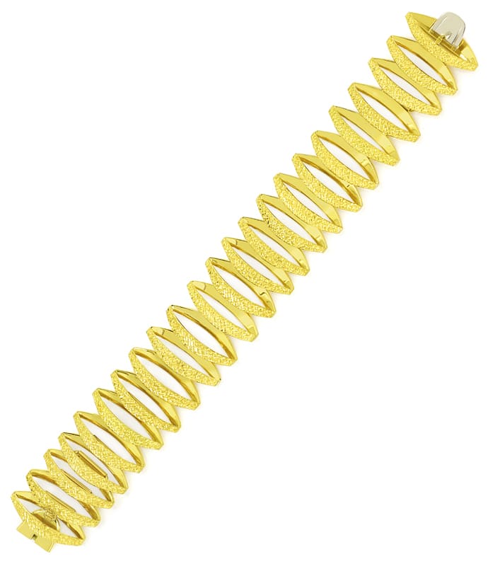 Foto 5 - Design-Goldarmband Navette Form aus massiv 18K Gelbgold, K3226