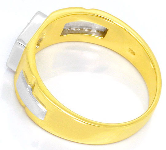 Foto 3 - Herren Siegel Brillant-Ring 18K/750 Gelbgold-Weißgold, R3767