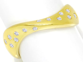 Foto 1 - Toller Designer-Diamant-Ring mit 0,21ct in 14K Gelbgold, R6490