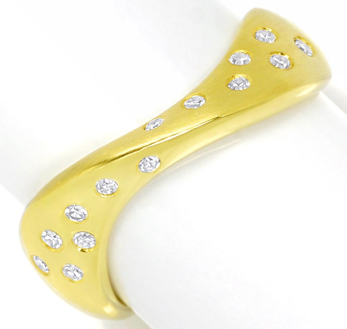 Foto 2 - Toller Designer-Diamant-Ring mit 0,21ct in 14K Gelbgold, R6490