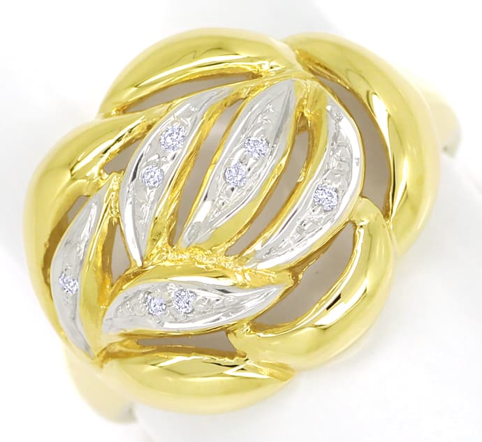 Foto 2 - Dekorativer Diamanten-Ring mit 8 Brillanten in 14K Gold, R8968