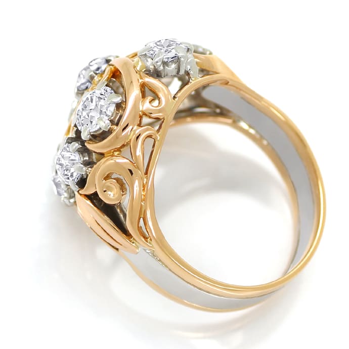 Foto 3 - Antiker Ring 2,29ct Diamanten Handarbeit Rotgold, S6158
