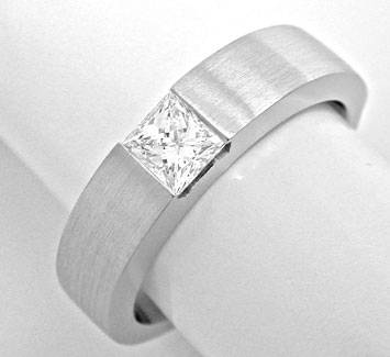 Foto 1 - Princess Diamant-Solitär Ring Weißgold 18K, S6195